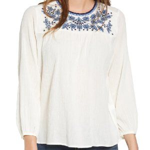 Beautiful embroidered blouse from "Lucky brand"